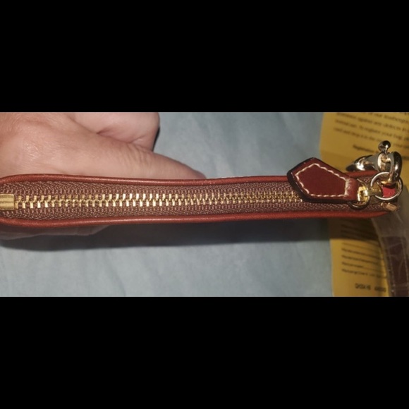 Dooney And Bourke Denim Hearts Wristlet - Picture 7 of 8